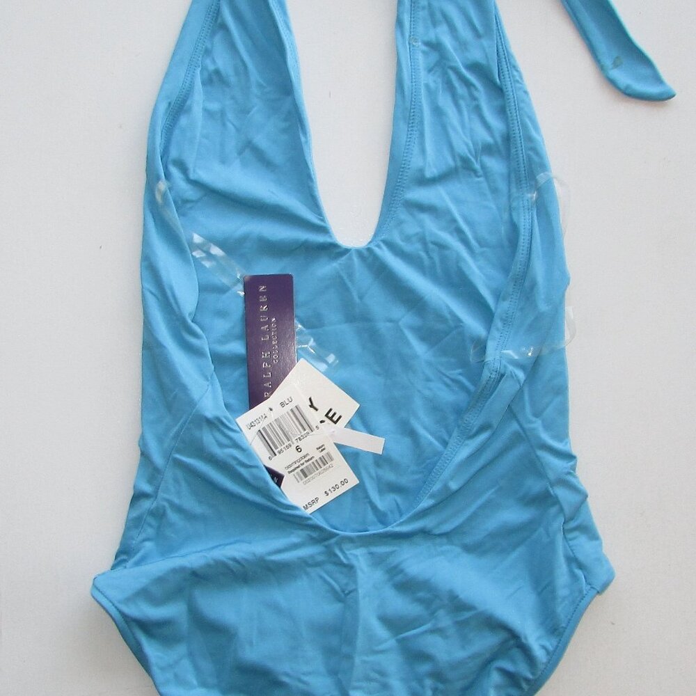 RALPH LAUREN Purple Label Low V-Front 1 Piece Swimsuit - NEW - Picture 7 of 11